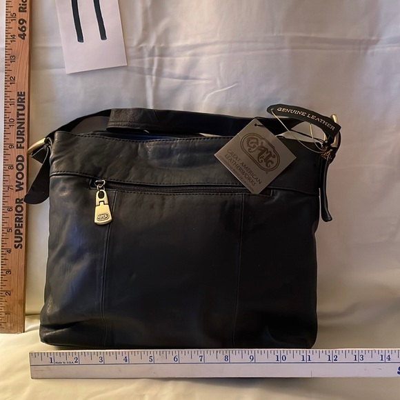 Great American Leatherworks Handbags - Brand New Great American Leatherworks Black leather handbag 11” x 9”
